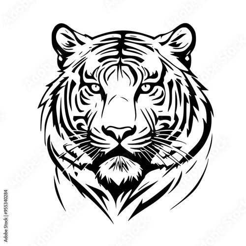 tiger head vector