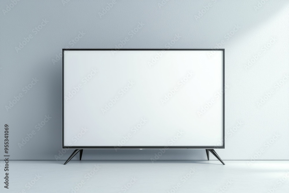 TV screen mockup on isolated background created with Generative AI TV screen mockup on isolated background created with Generative AI