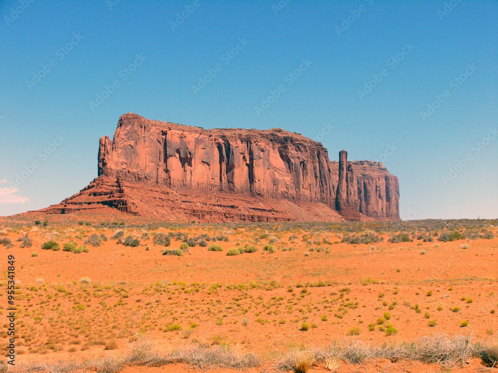 Rock formation at Navajo state park against blue sky, monument valley, travel Colorado, USA Rock formation at Navajo state park against blue sky, monument valley, travel Colorado, USA