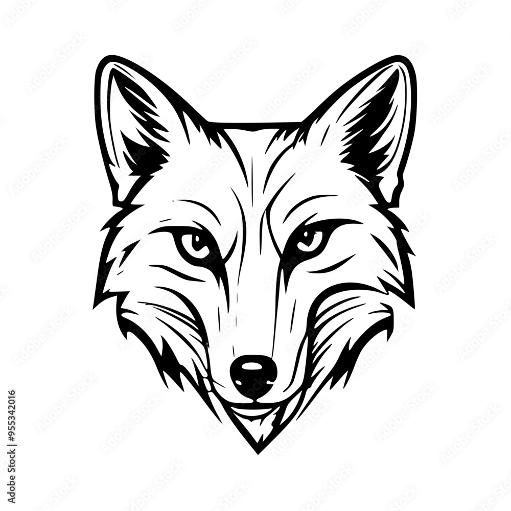 Fototapeta premium wolf head vector