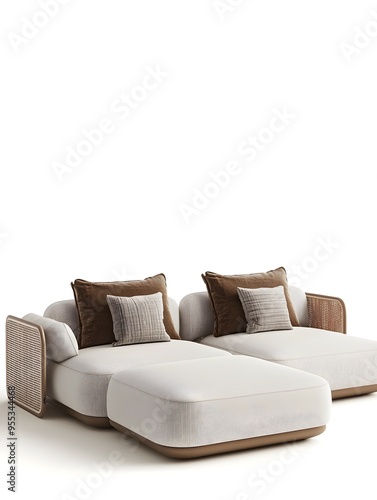 Stylish Furniture Showcase on Pristine White Background