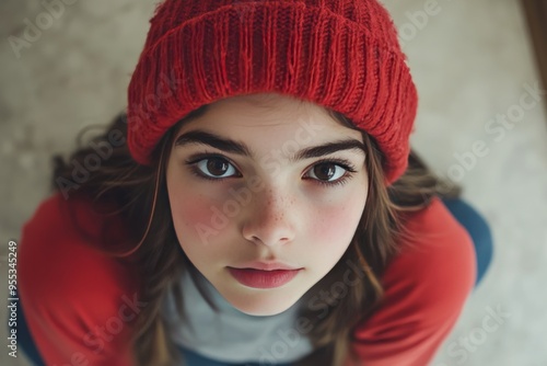 Neurophilosophy BDNF Portrait of a young woman with puzzle pieces integrated into her face symbolizing the process of self discovery and identity formation photo