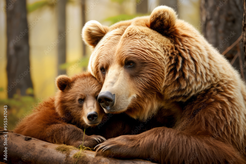 Fototapeta premium Grizzly Bear Animal Wild Beauty Freedom Wilderness Enchanting