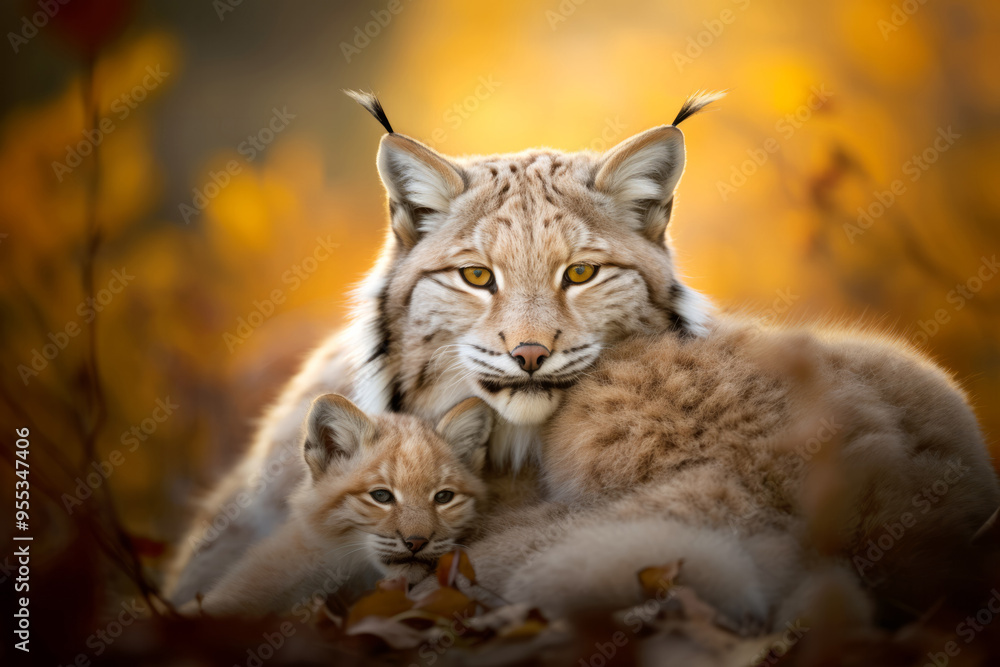Fototapeta premium Lynx Animal Wild Beauty Freedom Wilderness Enchanting