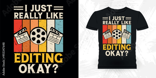 Funny Theater Director Retro Vintage Theater T-shirt Design