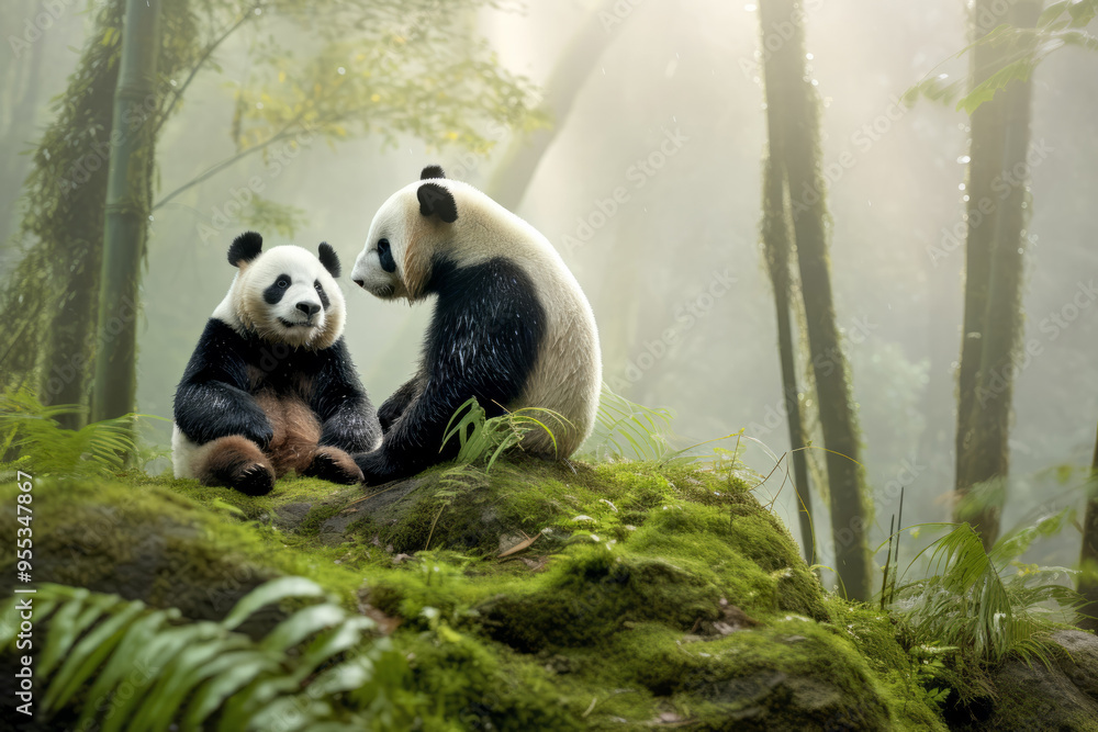 Obraz premium Panda Animal Wild Beauty Freedom Wilderness Enchanting