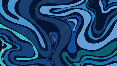 Blue fluid abstract background