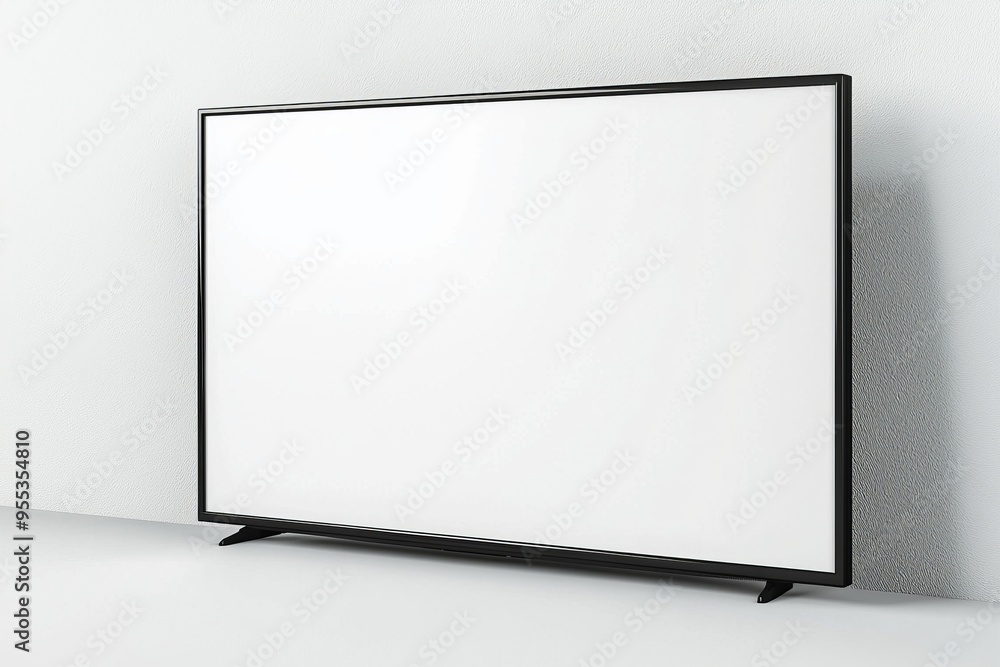 TV screen mockup on isolated background created with Generative AI TV screen mockup on isolated background created with Generative AI