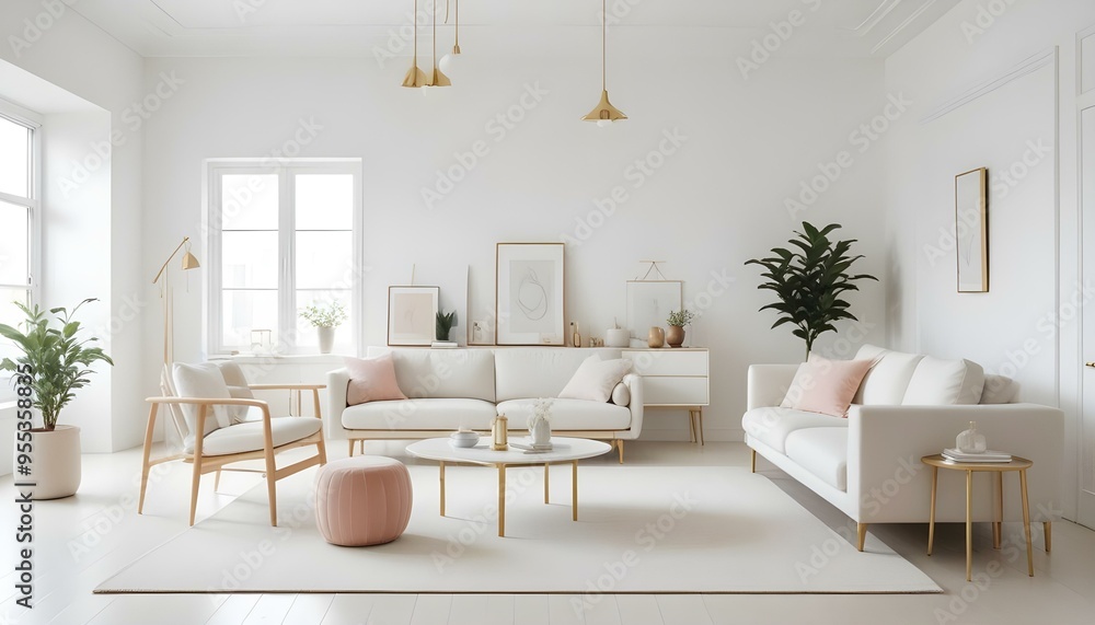 Photo interior modern design room 3d illustration Photo interior modern design room 3d illustration