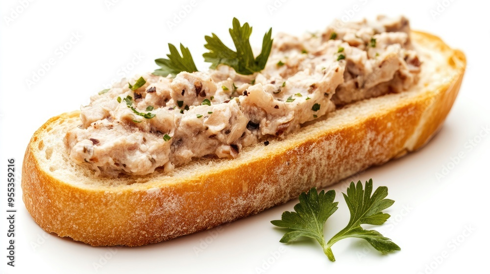 A close-up of a bread with creamy spread. This image is perfect for use in recipes, food blogs, or advertisements for spreads and sandwiches. A close-up of a bread with creamy spread. This image is perfect for use in recipes, food blogs, or advertisements for spreads and sandwiches.