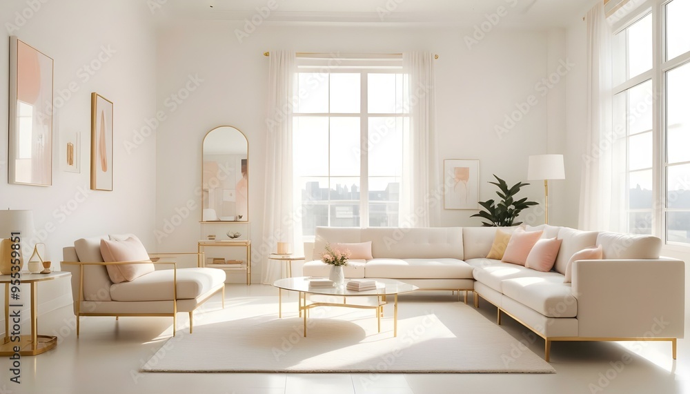 Photo interior modern design room 3d illustration Photo interior modern design room 3d illustration