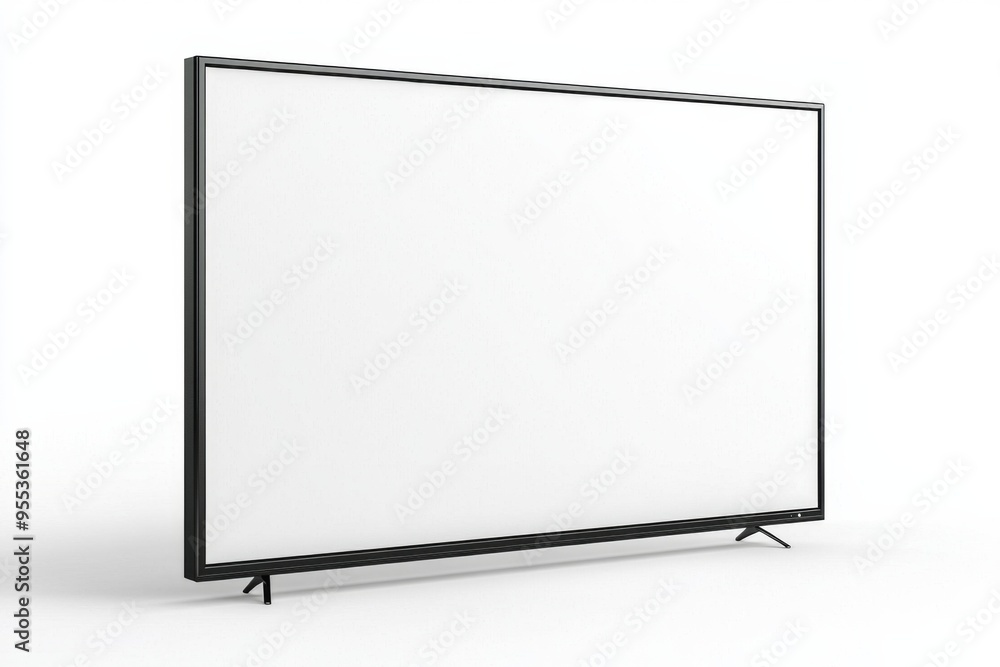 TV screen mockup on isolated background created with Generative AI TV screen mockup on isolated background created with Generative AI