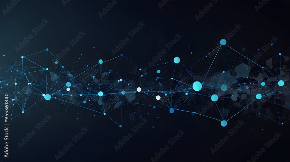 Big data visualization technology concept Futuristic low poly shapes and connecting the dots lines Big data visualization technology concept Futuristic low poly shapes and connecting the dots lines