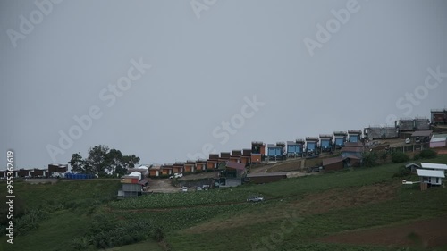 4K video of fog on the mountain top, Phu Thap Buek, Thailand photo