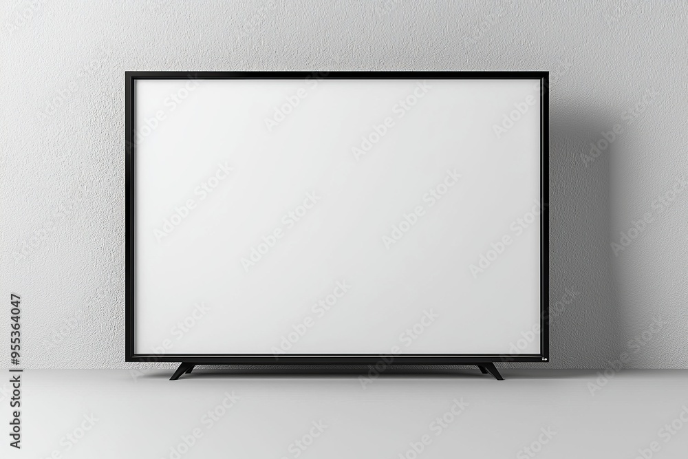 TV screen mockup on isolated background created with Generative AI TV screen mockup on isolated background created with Generative AI