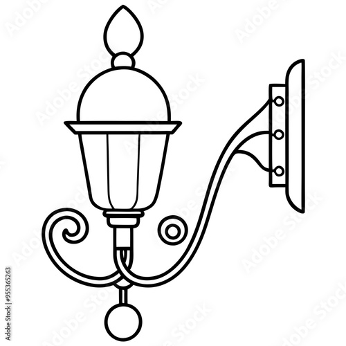 Wall Sconce Art Vector