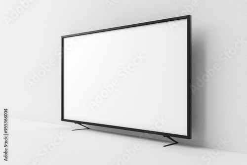 TV screen mockup on isolated background created with Generative AI