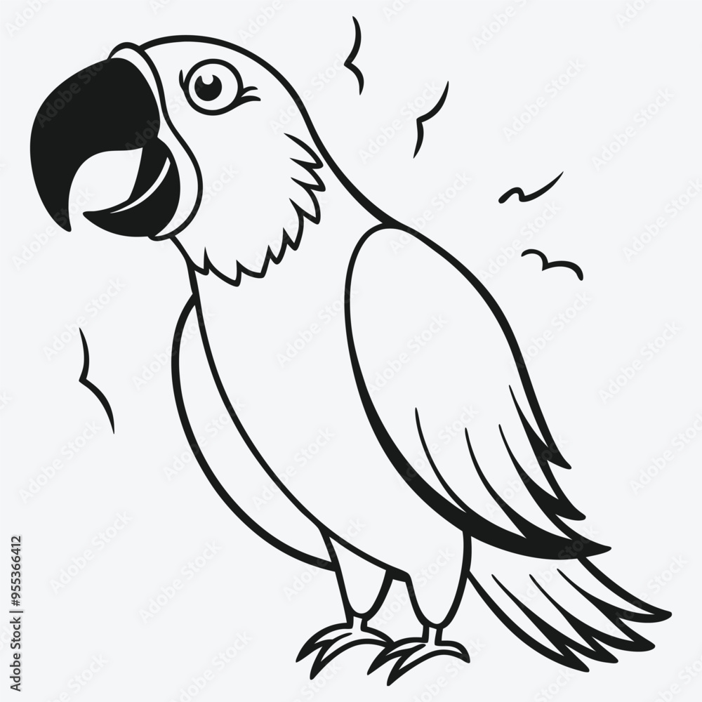 Fototapeta premium Art & Illustrationblue-macaw-bird Roar.
