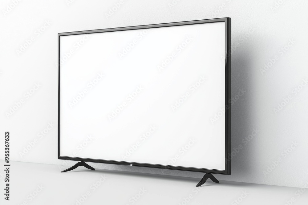 TV screen mockup on isolated background created with Generative AI TV screen mockup on isolated background created with Generative AI