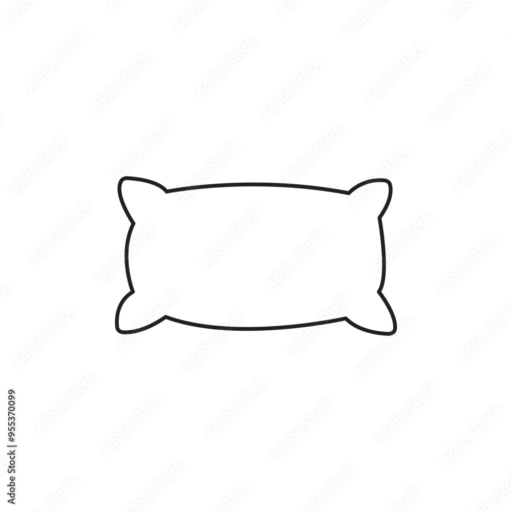 pillow glyph icon on white background. eps10 pillow glyph icon on white background. eps10