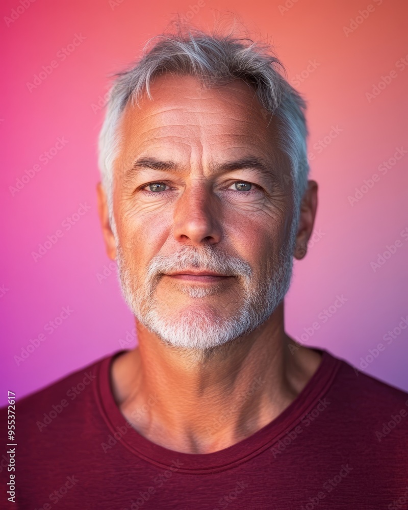 Portrait of a distinguished mature man with gray hair and beard Portrait of a distinguished mature man with gray hair and beard
