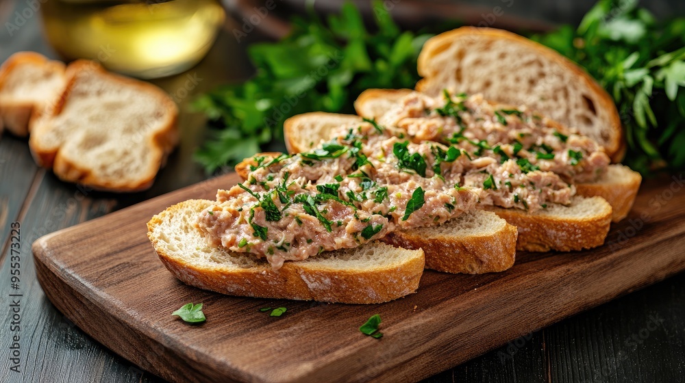 Toasted bread with a delicious spread. A perfect image for a culinary blog or recipe website, showcasing a simple yet appetizing snack. Toasted bread with a delicious spread. A perfect image for a culinary blog or recipe website, showcasing a simple yet appetizing snack.
