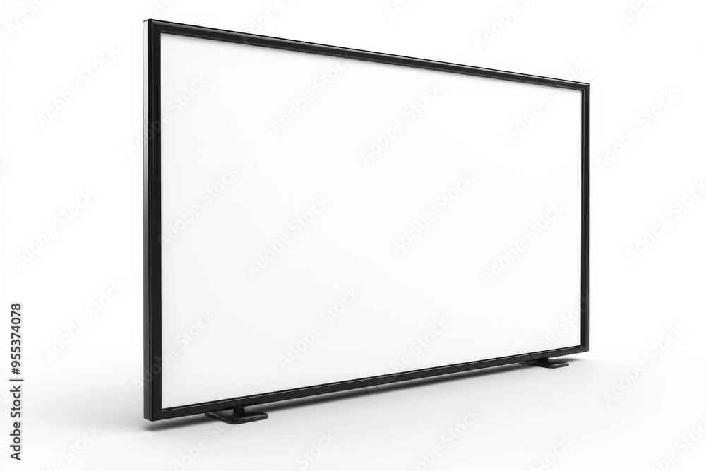 TV screen mockup on isolated background created with Generative AI TV screen mockup on isolated background created with Generative AI