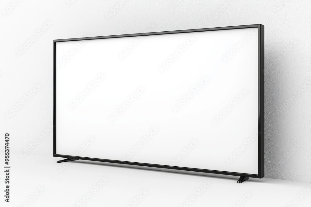 TV screen mockup on isolated background created with Generative AI TV screen mockup on isolated background created with Generative AI
