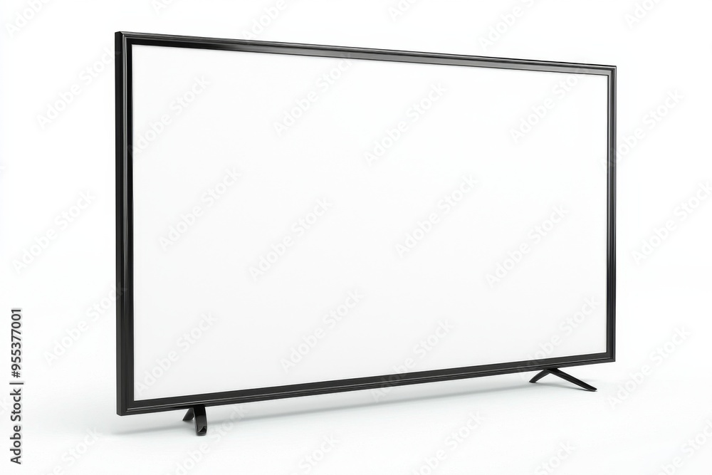 TV screen mockup on isolated background created with Generative AI TV screen mockup on isolated background created with Generative AI