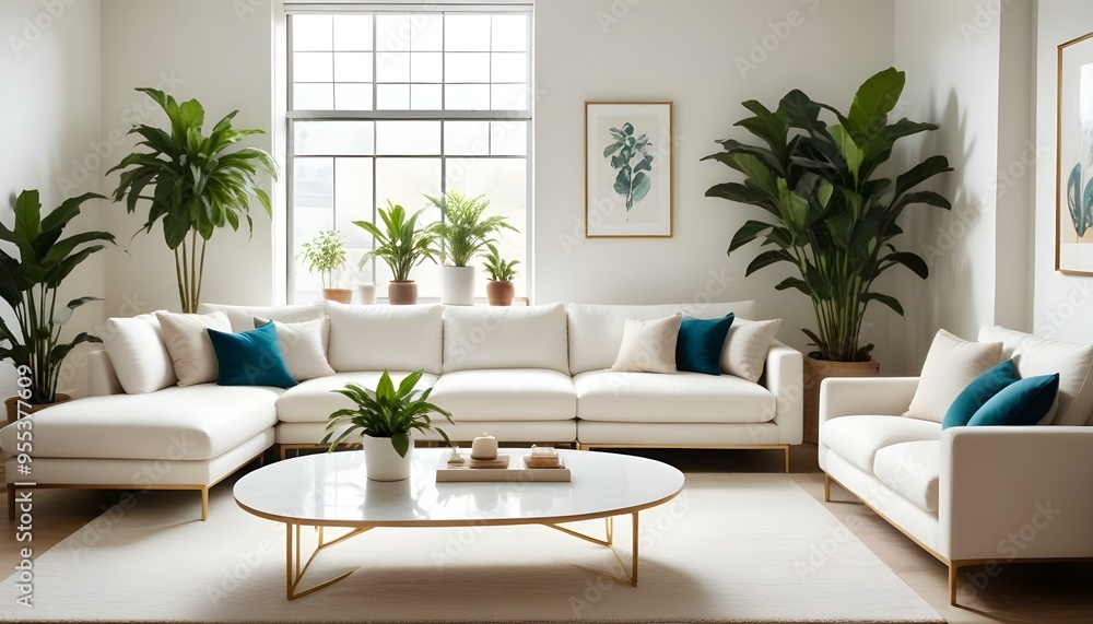 Fototapeta premium Photo interior modern design room 3d illustration