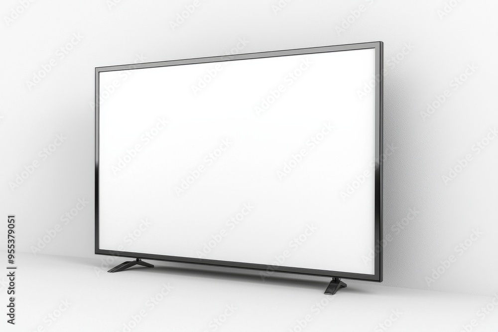 TV screen mockup on isolated background created with Generative AI TV screen mockup on isolated background created with Generative AI