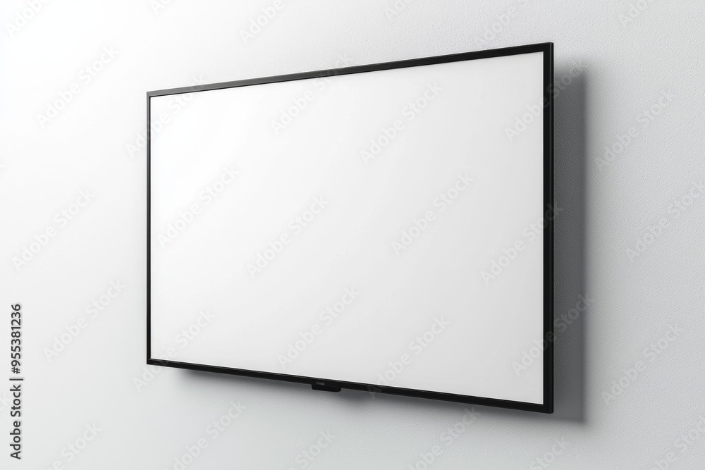 TV screen mockup on isolated background created with Generative AI TV screen mockup on isolated background created with Generative AI