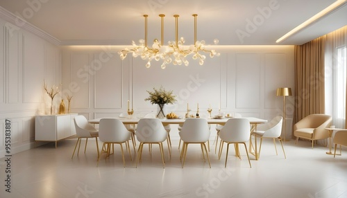 Photo interior modern design room 3d illustration