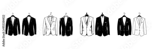 vector, isolated, sketch, hand-drawn men's jacket