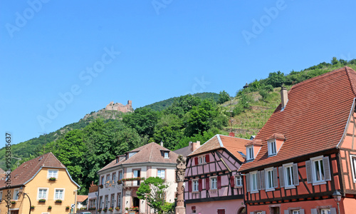 Fototapeta Naklejka Na Ścianę i Meble -  Street in Ribeauville, Alsace, France	