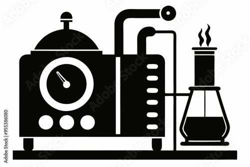 Calorimeter silhouette vector illustration
