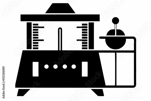 Calorimeter silhouette vector illustration
