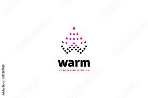 Warmest logo design solution with gas fire stylization image