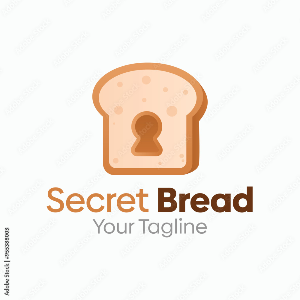 Obraz premium Secret Bread Logo Design Template. Good for Business, Agency, Community and Organization
