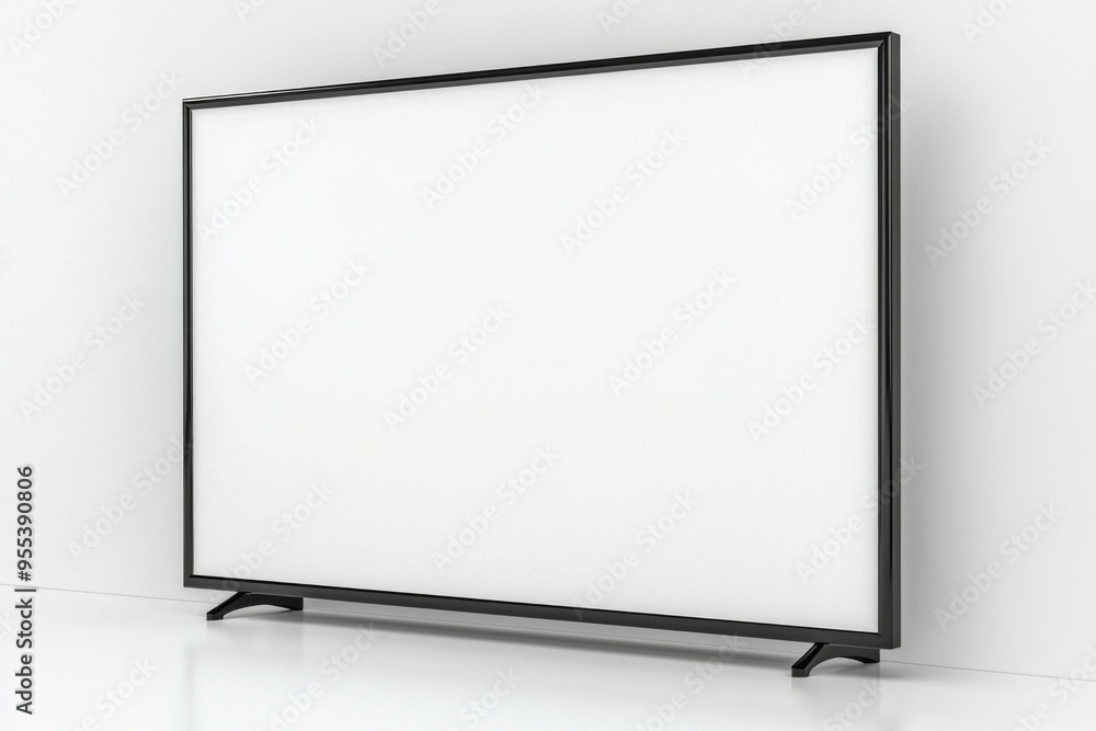 TV screen mockup on isolated background created with Generative AI TV screen mockup on isolated background created with Generative AI