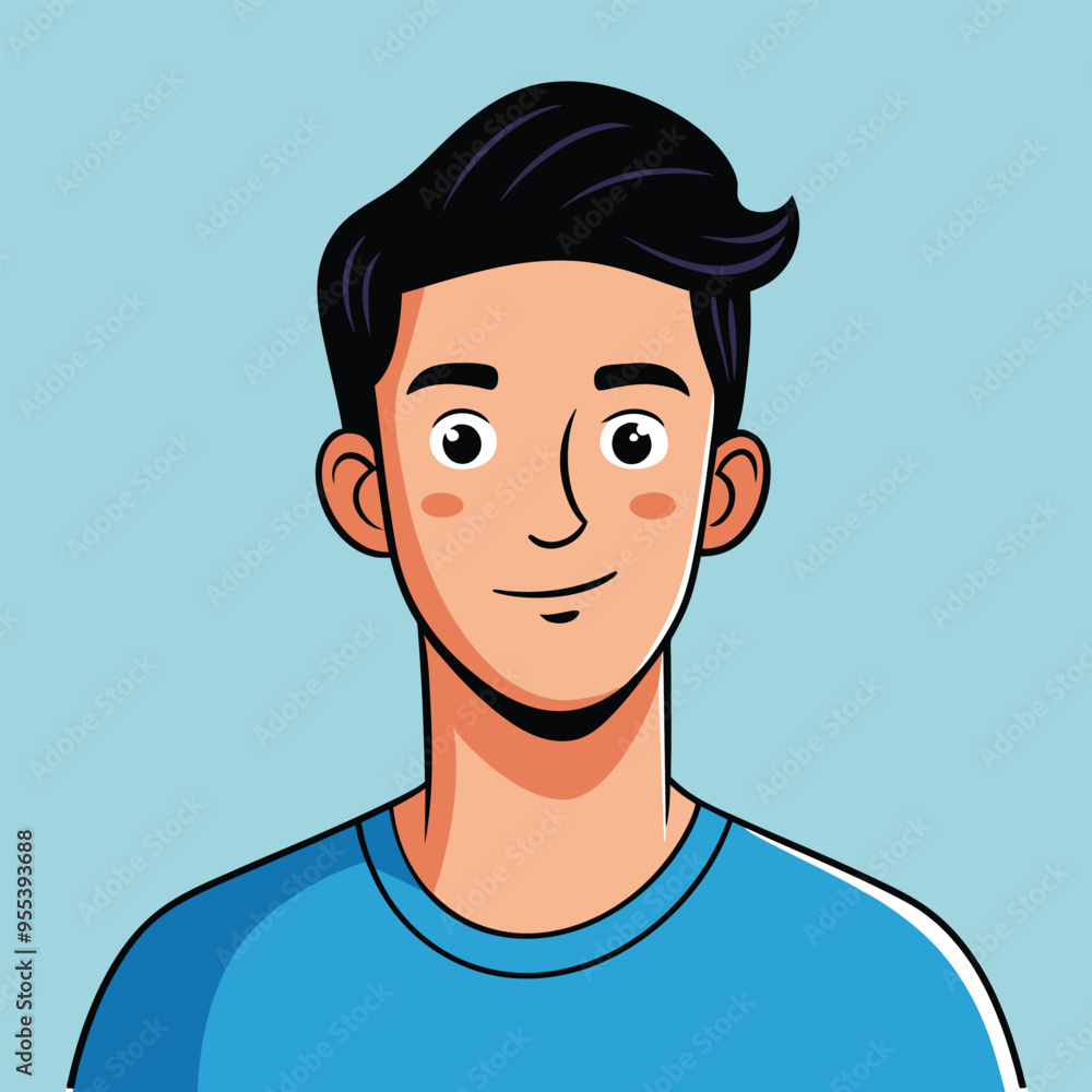 Man cartoon character facial expression showing vector illustration Man cartoon character facial expression showing vector illustration