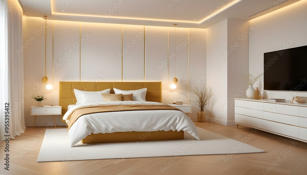 Photo interior modern design room 3d illustration Photo interior modern design room 3d illustration