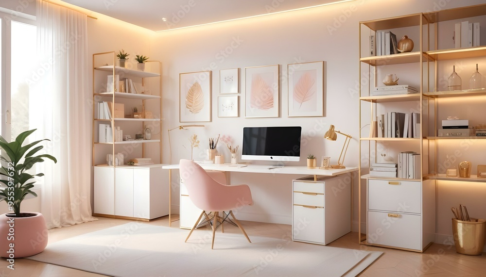 Photo interior modern design room 3d illustration Photo interior modern design room 3d illustration