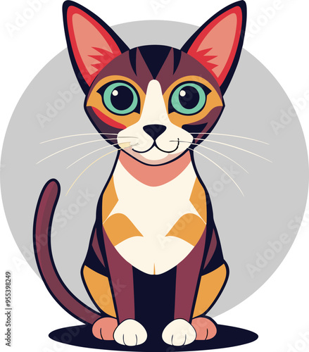 illustration of a cat day 2024 special with a Day of the gray mask on a white background Tue, Oct 29, 2024