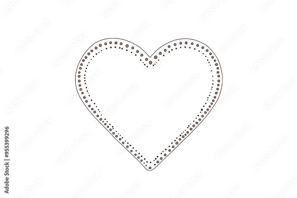 A sparkling brown heart shape on a white transparent background. A sparkling brown heart shape on a white transparent background.