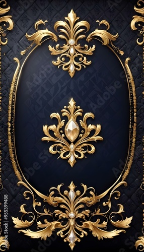 Deluxe VIP background with shiny gold and black as a great base for a party flyer or poster