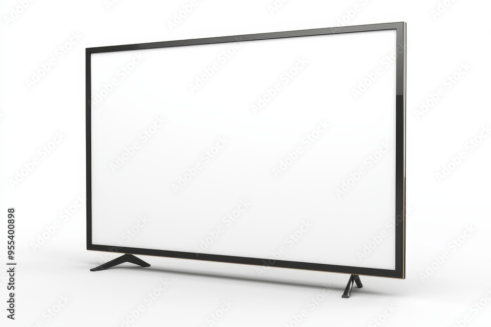 TV screen mockup on isolated background created with Generative AI TV screen mockup on isolated background created with Generative AI
