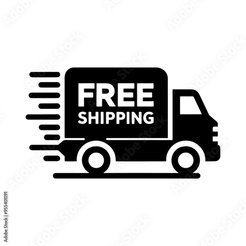 Free Shipping Truck icon Design