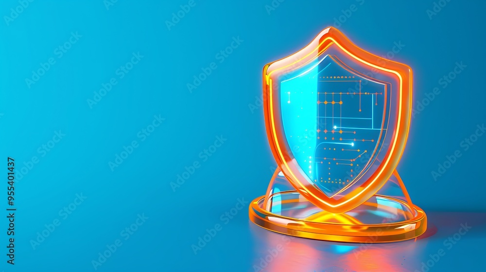 Digital security shield on a blue background symbolizing data protection and cybersecurity in a tech-oriented design. Digital security shield on a blue background symbolizing data protection and cybersecurity in a tech-oriented design.