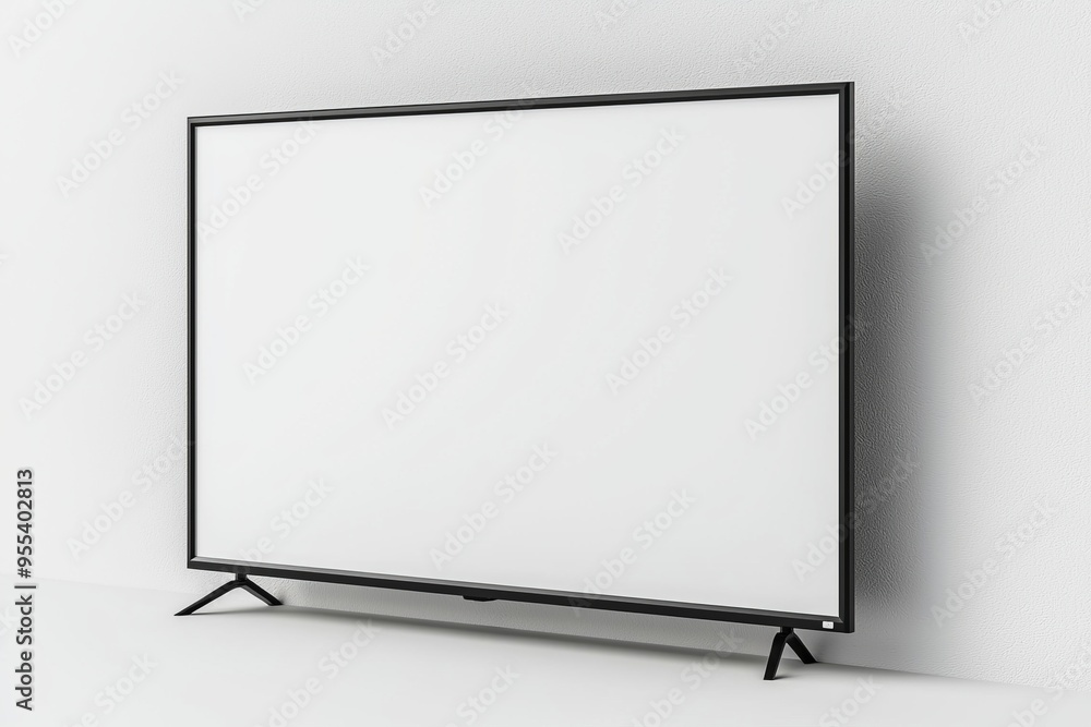 TV screen mockup on isolated background created with Generative AI TV screen mockup on isolated background created with Generative AI